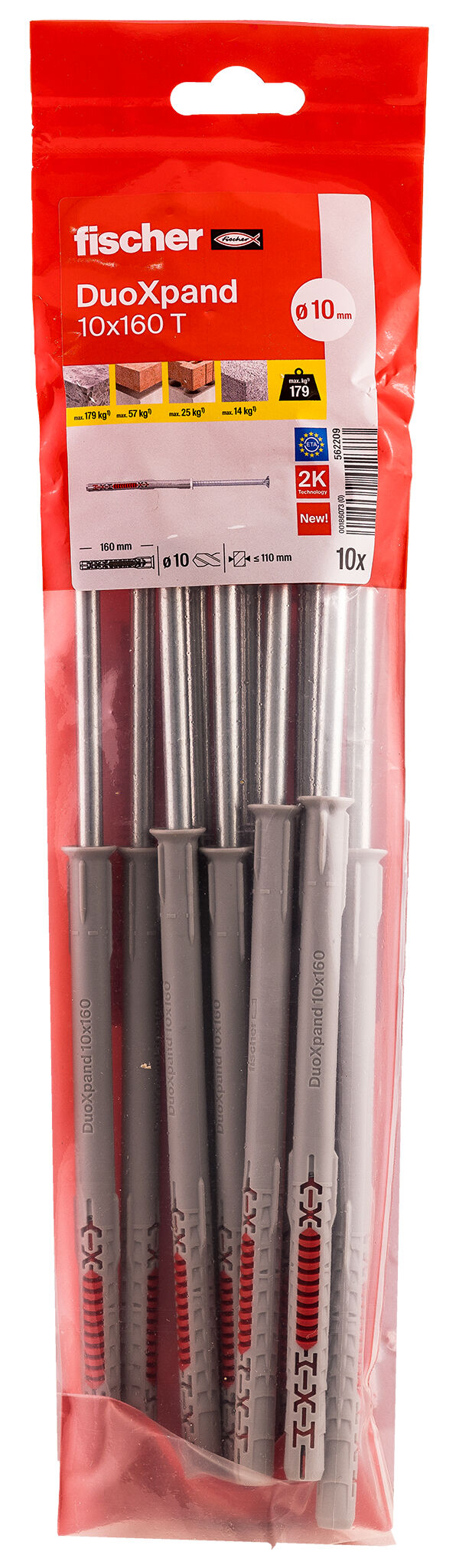 Fischer 562209 ruuviankkuri ja seinätulppa 10 kpl
