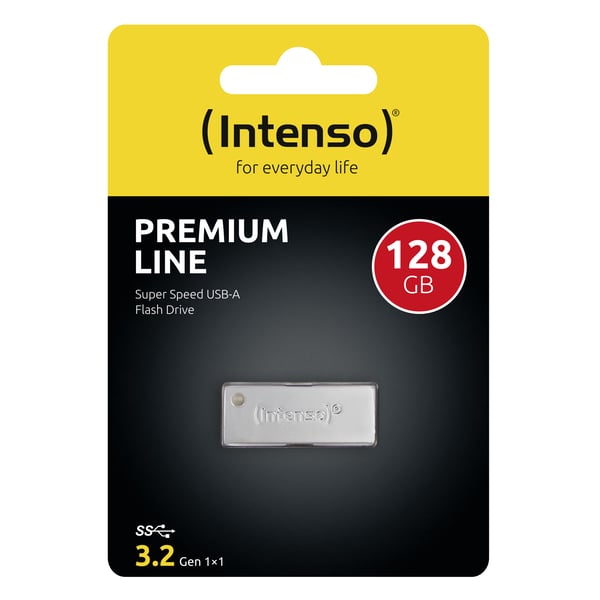 Intenso Premium Line USB-sticka 128 GB USB Type-A 3.2 Gen 1 (3.1 Gen 1) Rostfritt stål