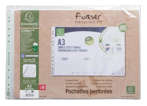 Exacompta 6230E muovitasku 300 x 420 (A3) Polypropeeni (PP) 10 kpl