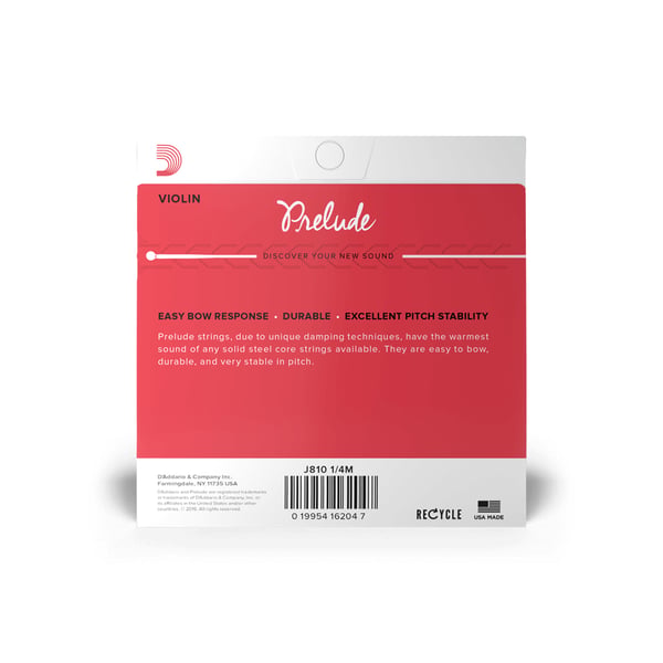 D'Addario J810 1/4M musikinstrumentsträng Klassisk 4 styck Stål Fiol