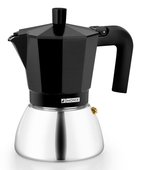 Miniatyrbillede 1 af 3: Monix M863006 manuel kaffemaskine Moka gryde 0,37 L Sort