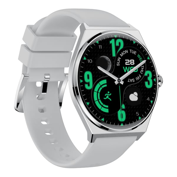 Miniatyrbillede 3 af 4: MaxCom Ecowatch 5 3,63 cm (1.43") AMOLED 45.5 mm Digital 466 x 466 pixel Sølv