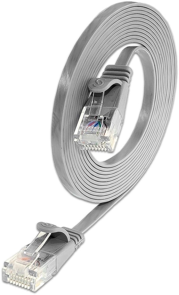 Miniatyrbild 1 av 2: SLIM Patchcords Slim UTP nätverkskablar Grå 0,15 m Cat6 U/UTP (UTP)