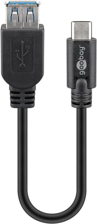 Miniatyrbillede 1 af 4: Goobay 67894 USB-kabel USB 3.2 Gen 1 (3.1 Gen 1) 0,2 m USB C USB A 5 Gbit/sek. 15 W Sort