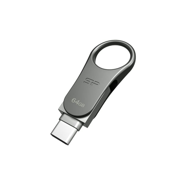 Miniatyrbillede 5 af 5: Silicon Power Mobile C80 USB-nøgle 64 GB USB Type-A / USB Type-C 3.2 Gen 1 (3.1 Gen 1) Titanium