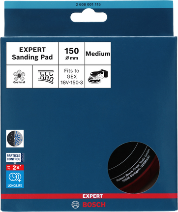 Miniatyrbillede 3 af 3: Bosch 2 608 001 115 tilbehør til slibemaskine 1 stk Slibeskive