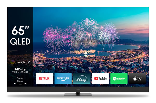Miniatyrbild 1 av 7: Thomson Q70 Series 165,1 cm (65") 4K Ultra HD Smart-TV Wi-Fi Svart 300 cd/m²