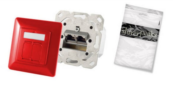 shiverpeaks BS74280-R stikkontakt 2 x RJ-45 Rød