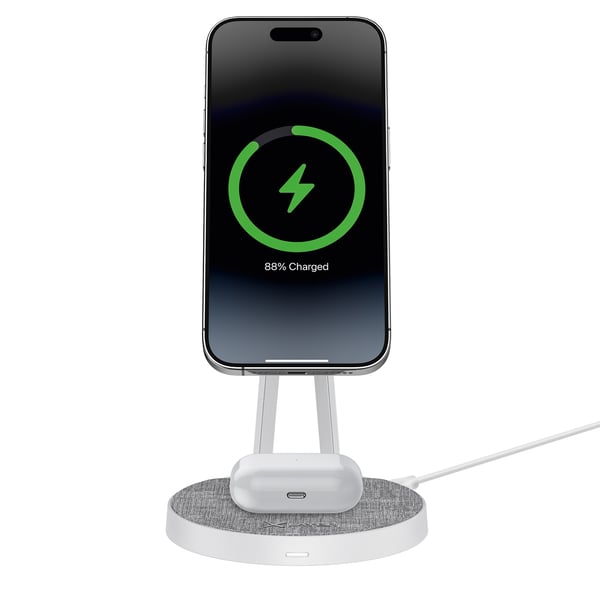 Miniatyrbillede 5 af 8: XLayer MagFix Pro 2 Headset, Smartphone Grå, Hvid USB Trådløs opladning Indendørs