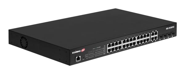 Miniatyrbillede 4 af 4: Edimax IGS-5428PLC netværksswitch Administreret L2 Gigabit Ethernet (10/100/1000) Strøm over Ethernet (PoE) 1U Sort