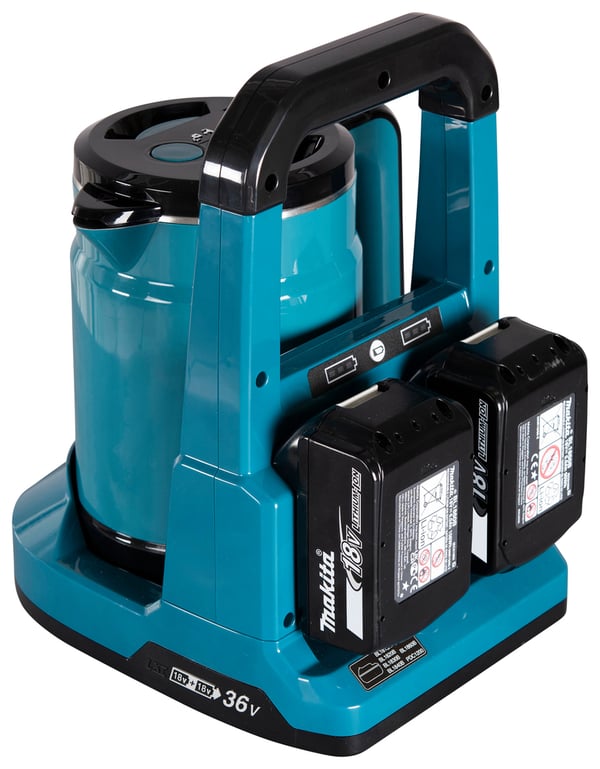 Makita DKT360Z vedenkeitin 0,8 L Musta, Sininen