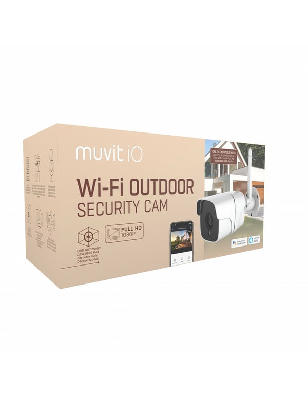 Muvit MIOACAM003 overvågningskamera Kugle (form) IP-sikkerhedskamera Udendørs 1920 x 1080 pixel Væg