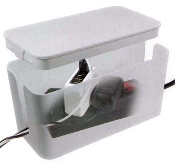 Miniatyrbillede 4 af 7: VALUE Kabelorganisator Kabelboks Hvid 1 stk