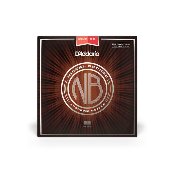 Miniatyrbillede 2 af 4: D'Addario NB13556BT streng til musikinstrument Akustik 6 stk Fosforbronze Guitar