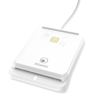 Atlantis Land P005-CIEK421C smartcard læser Indendørs USB USB 2.0 Hvid