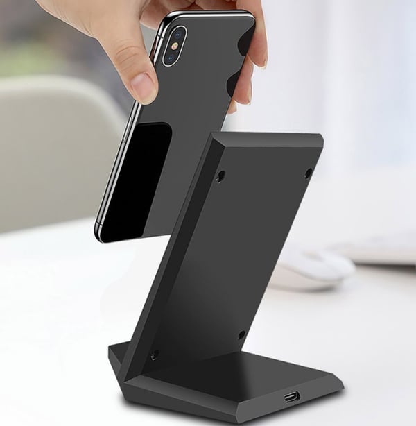 2GO 797330 mobilladdare Smartphone Svart USB Trådlös laddning Snabb laddning inomhus