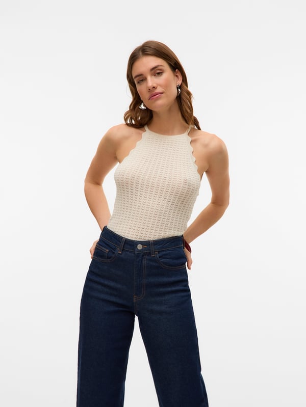 Miniatyrbild 1 av 6: Vero Moda AWPANAMA Knit top Ärmlös tröja Rund ringning Ärmlös