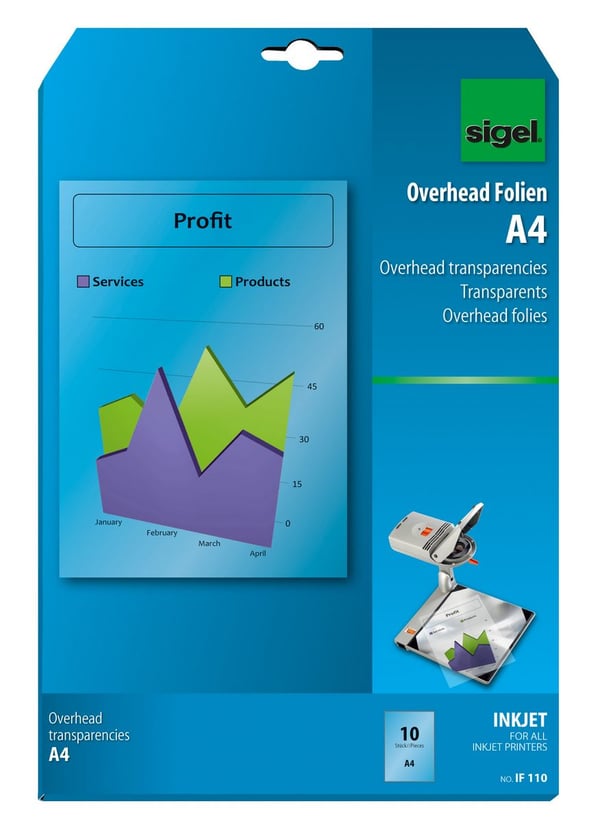 Sigel IF110 tulostuskalvo Mustesuihku A4 (210×297 mm) Läpinäkyvä 10 arkkia Sigel IF110 tulostuskalvo Mustesuihku A4 (210×297 mm) Läpinäkyvä 10 arkkia