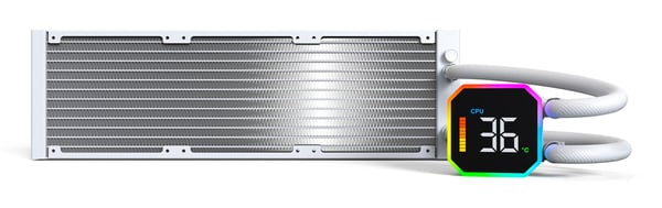 Montech HyperFlow Digital 360 Processor Allt-i-ett vätskekylare 12 cm Vit 1 styck