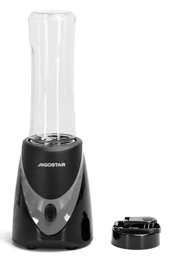 Miniatyrbillede 1 af 6: Aigostar 8433325408435 blender 0,5 L Bærbar blender 250 W Sort, Transparent