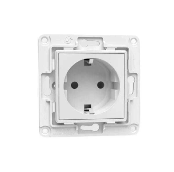 Shelly Wall Socket EU stikkontakt Type E Hvid Shelly Wall Socket EU stikkontakt Type E Hvid