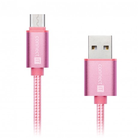 Connect IT CI-667 USB-kablar USB 3.2 Gen 1 (3.1 Gen 1) 1 m USB C USB A Rosa