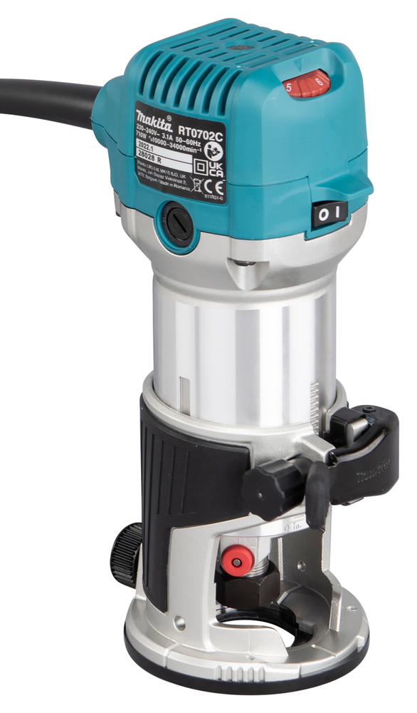Makita RT0702CX2J yläjyrsin ja trimmeri Musta, Harmaa, Sinivihreä 34000 RPM 710 W