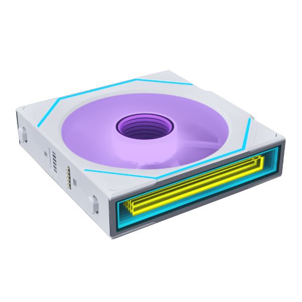 Miniatyrbillede 1 af 4: Lian Li Uni Fan 14RSLIN1W1W Computerkabinet Ventilator 14 cm Hvid 1 stk