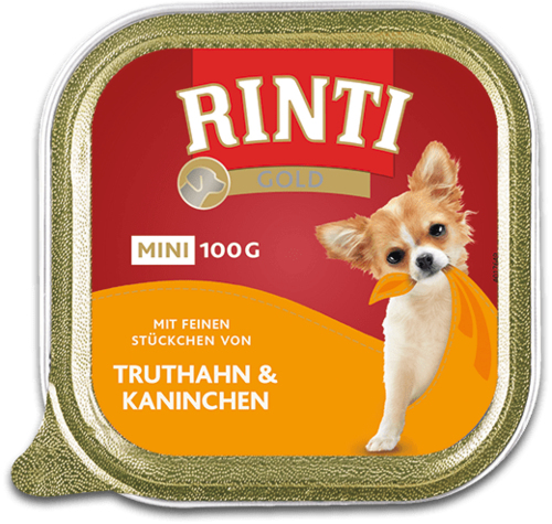 RINTI 92026 fugtig mad til hund Kanin, Tyrkiet Voksen 100 g RINTI 92026 fugtig mad til hund Kanin, Tyrkiet Voksen 100 g