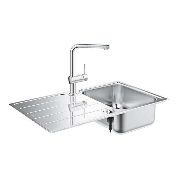 GROHE Minta Top-monteret vask Rektangulær Rustfrit stål