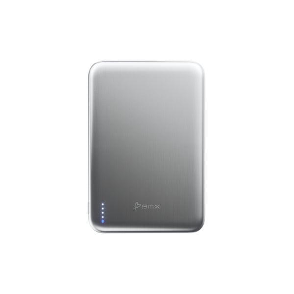 Miniatyrbillede 1 af 7: BMX - Better Mobile Xperience B3-05-SI powerbank Halvfast tilstand 5000 mAh Trådløs opladning Sølv