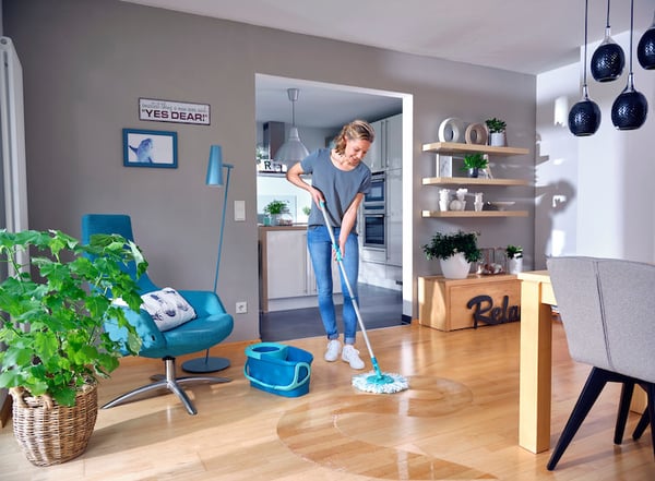 Pikkukuva 7 / 12: Leifheit CLEAN TWIST Ergo Disc Mop Set moppi Sininen