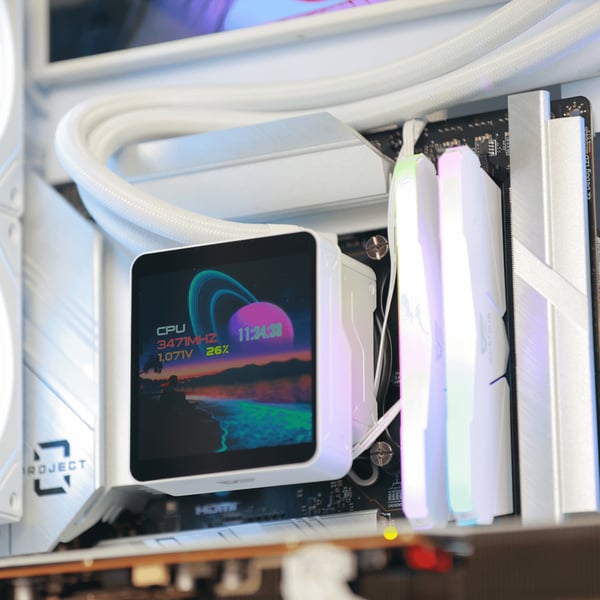 Miniatyrbillede 8 af 8: darkFlash DV360S MAX Processor Alt-i-en væskekøler 12 cm Hvid 1 stk