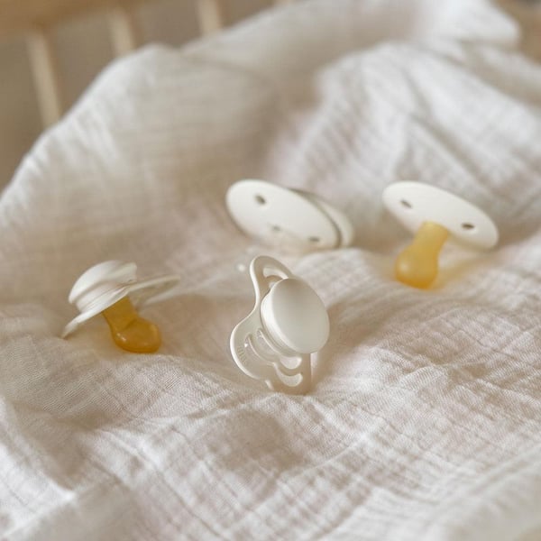Bibs Try-It Klassisk babysut Orthodontic/round Silikone Elfenben