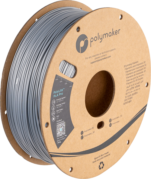 Polymaker PA07007 3D print materiale Polymælkesyre (PLA) Sølvmetallic 1 kg
