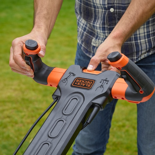 Black & Decker BEMW481ES Työnnettävä ruohonleikkuri AC Oranssi