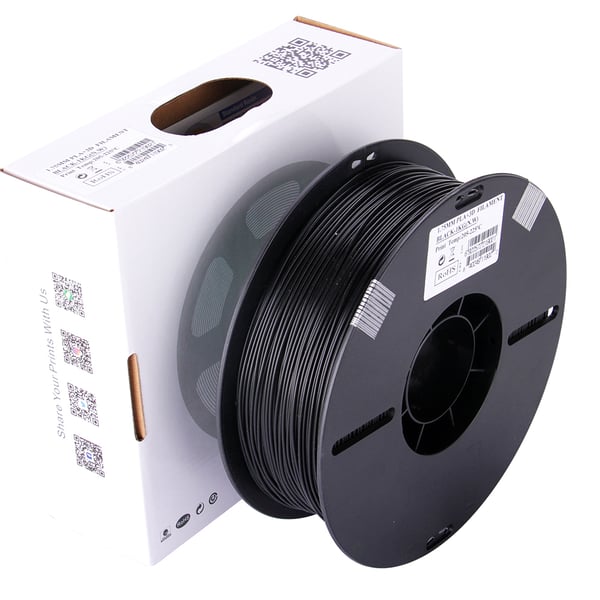 eSUN PLA+175B1 3D print materiale Polymælkesyre plus (PLA+) Sort 1 kg