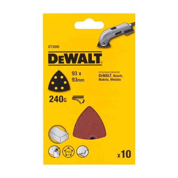 Miniatyrbillede 5 af 7: DeWALT DT3095-QZ tilbehør til slibemaskine 10 stk