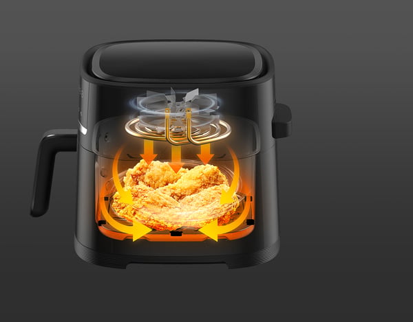 Xiaomi Air Fryer 6L MAF08 Enkelt 1500 W Varmluftsteger Sort