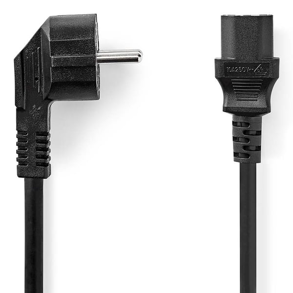 Nedis CEGL10015BK20 virtajohto Musta 2 m Virtapistoke tyyppi F IEC 320