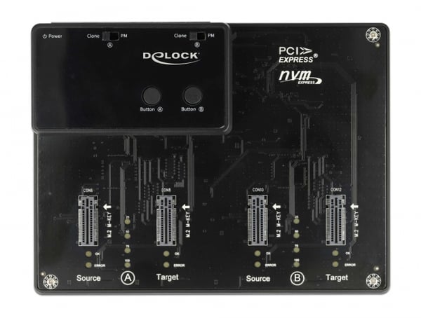 DeLOCK 64124 tallennusaseman telakointiasema USB 3.2 Gen 2 (3.1 Gen 2) Type-C Musta