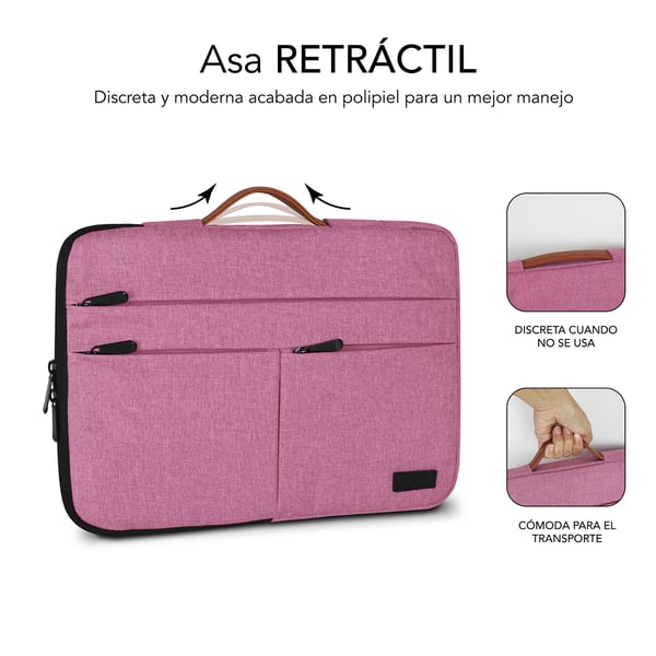 SUBBLIM SUBLS-AP36004 väskor bärbara datorer 35,6 cm (14") Överdrag Grå