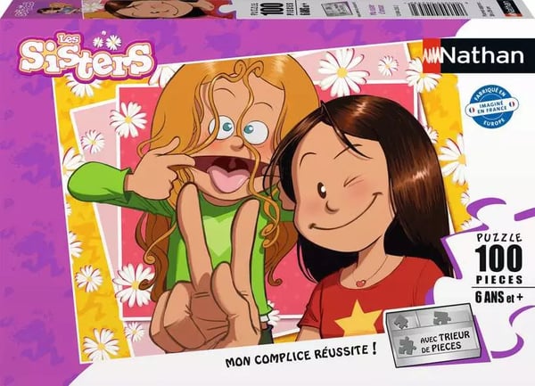 Miniatyrbillede 1 af 8: Ravensburger Ma sister d'amour / Les Sisters Farve-puslespil 100 stk Børn