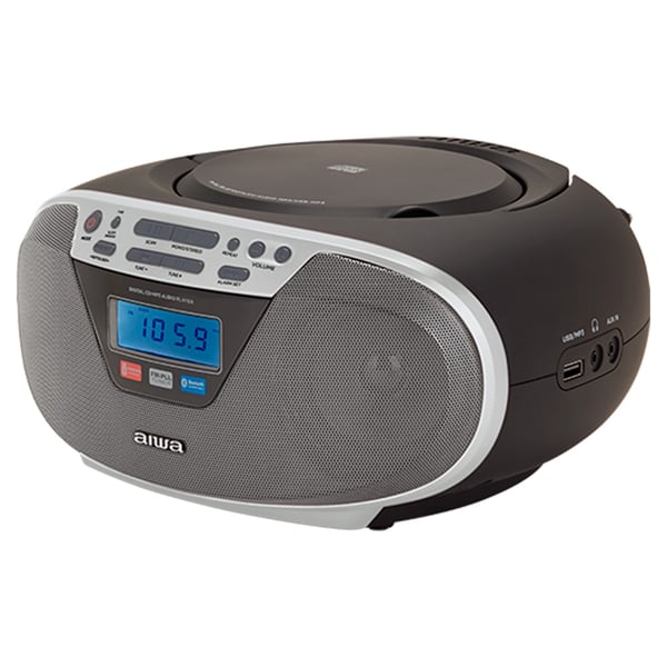 Aiwa BBTU-400SL bærbar stereosystem Analog & digital 6 W FM Sølv MP3-afspilning