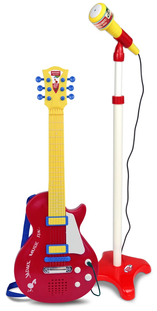 Miniatyrbillede 2 af 3: Bontempi Rock Guitar with stand microphone