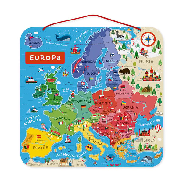 JANOD Magnetic European Map Spanish Version