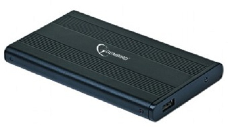 Gembird EE2-U2S-4 tallennusaseman kotelo Musta 2.5"
