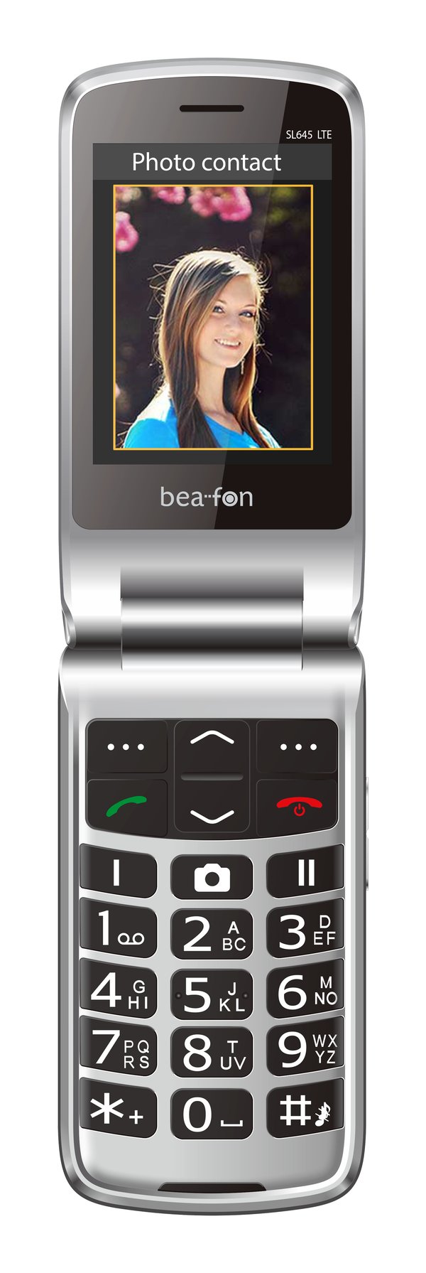 Beafon SL645 LTE 7,11 cm (2.8") 120 g Sort, Sølv Senior telefon