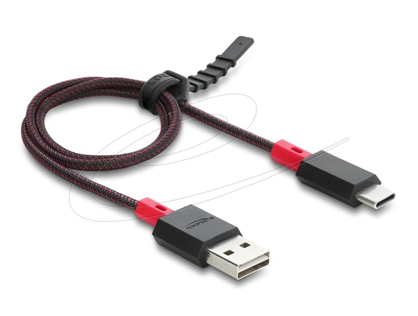 Miniatyrbillede 2 af 2: DeLOCK 81543 USB-kabel USB 2.0 2 m USB A USB C Rød, Sort