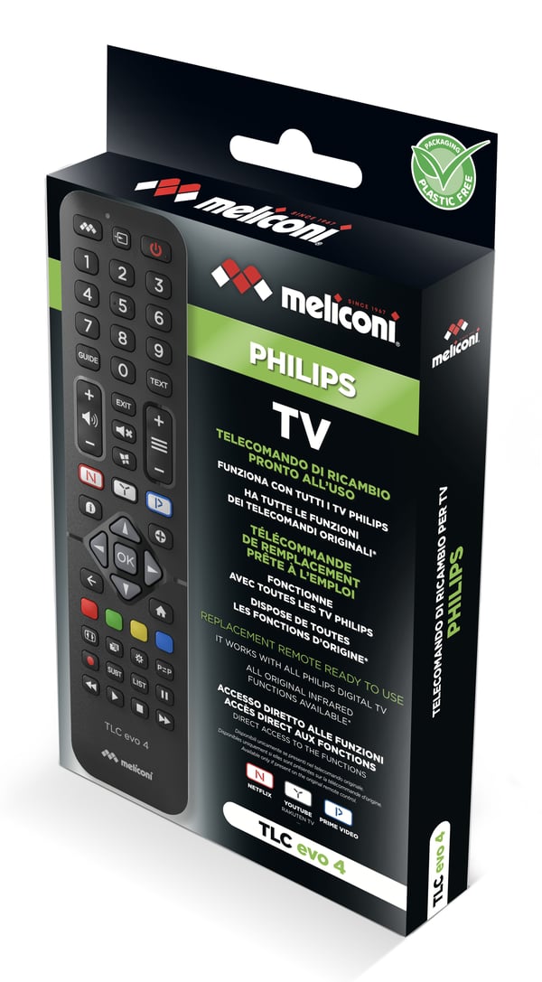 Meliconi 808044 fjernbetjening IR trådløs TV Tryk på knapper